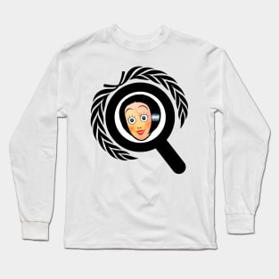 Big eyes girl seen in the lens Long Sleeve T-Shirt